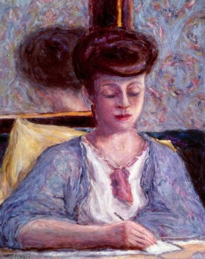 Misia Godebska Writing by Pierre Bonnard